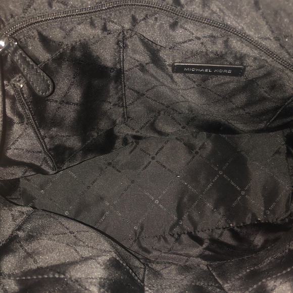 MICHAEL KORS Black Monogram Coated Canvas and Leather Shoulder Bag - Picture 7 of 17